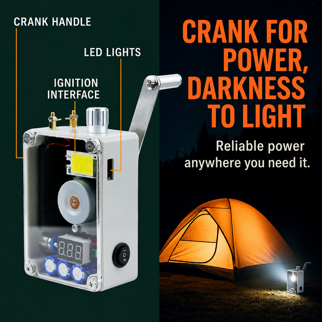 Royaluxe™ PowerCrank Emergency Generator