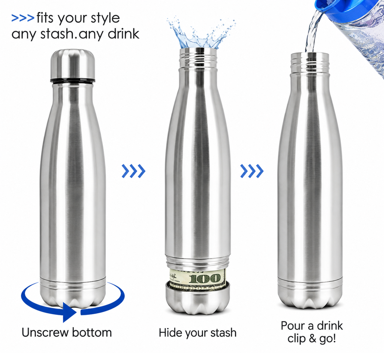 Royaluxe™ HiddenSafe Bottle